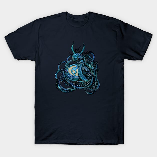 Jormungandr T-Shirt by manicgremlin